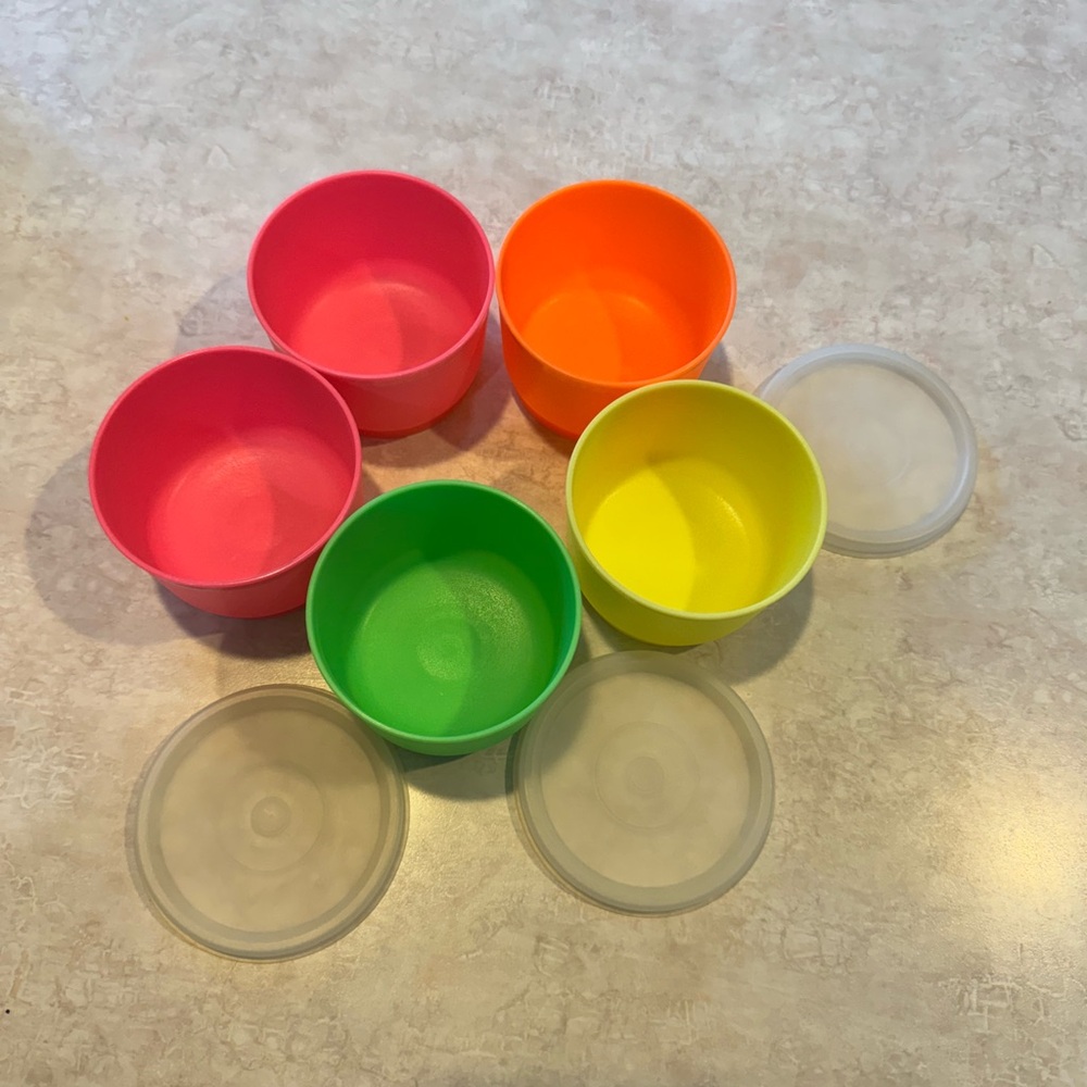 Vintage neon Tupperware